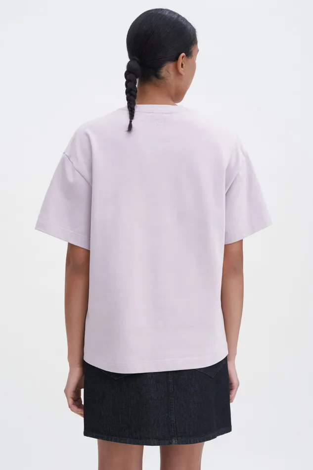 Women filippak Oversized Tee Faded Violet Tops and TShirts