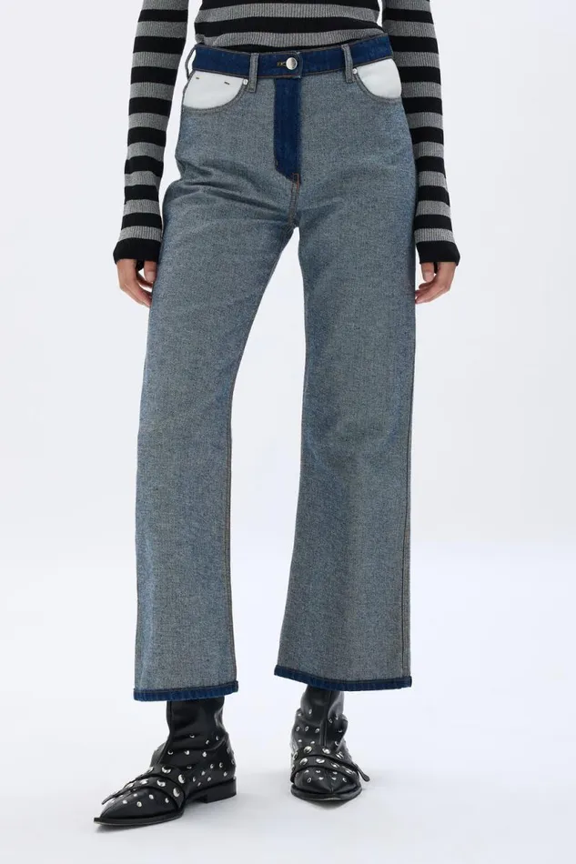 Women Flared Jeans Raw Blue Sonia Rykiel Trousers And Denim