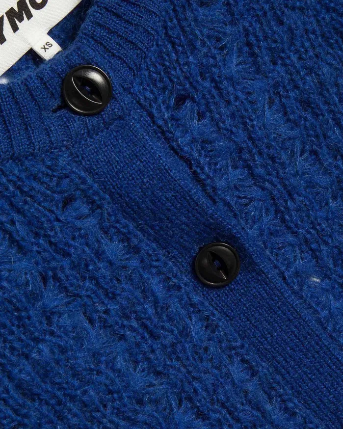 Women Foxtail Cardigan Blue YMC Knitwear