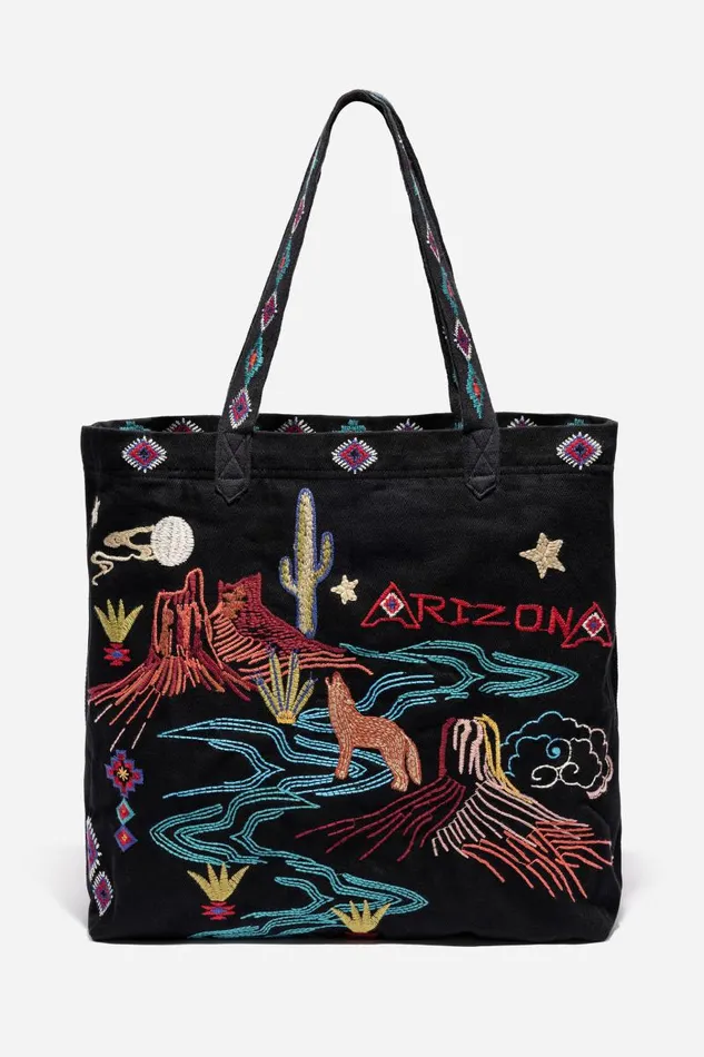 Women Handbags Johnny Was Arizona Everyday Tote Black