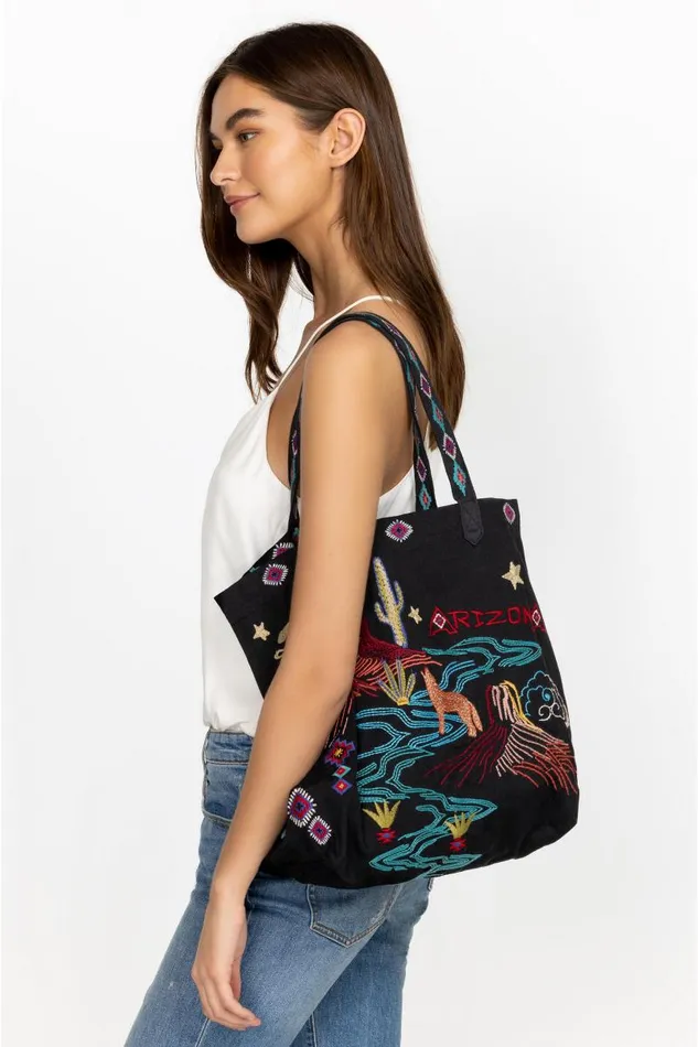 Women Handbags Johnny Was Arizona Everyday Tote Black Women Handbags Johnny Was Arizona Everyday Tote Black