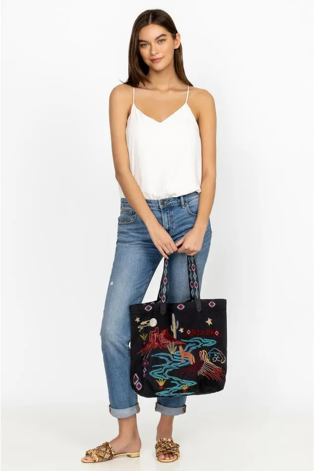 Women Handbags Johnny Was Arizona Everyday Tote Black Women Handbags Johnny Was Arizona Everyday Tote Black