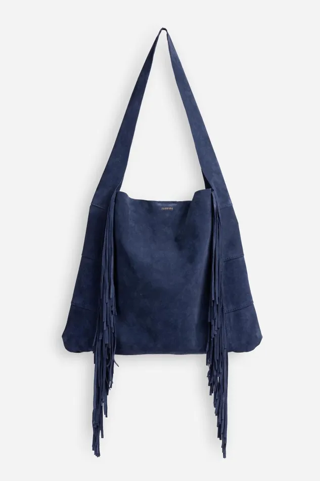 Women Handbags Johnny Was ITALIAN SUEDE FRINGE HOBO Oceano