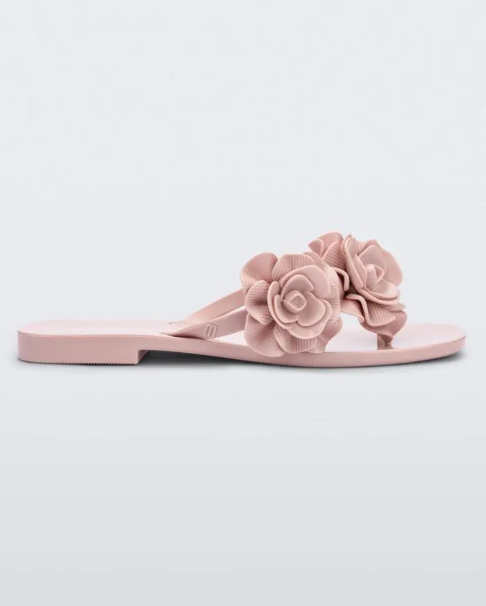 Women Harmomic Squared Garden Light Pink Melissa Flip Flops
