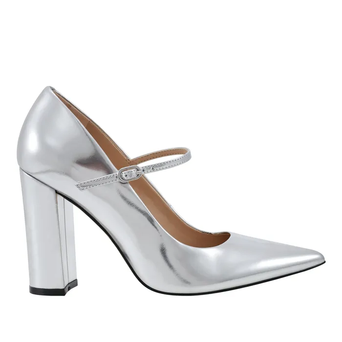 Women Heels and Pumps Marc Fisher Artie Mary Jane Pump Silver
