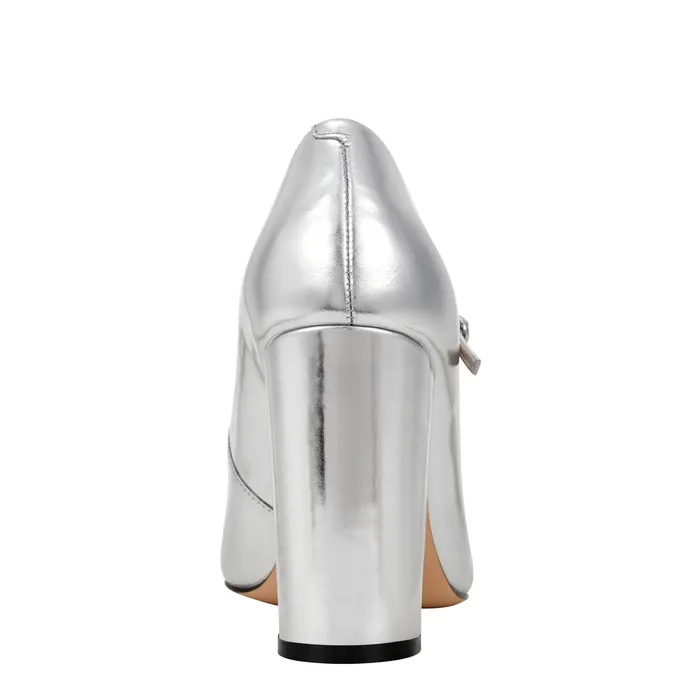 Women Heels and Pumps Marc Fisher Artie Mary Jane Pump Silver