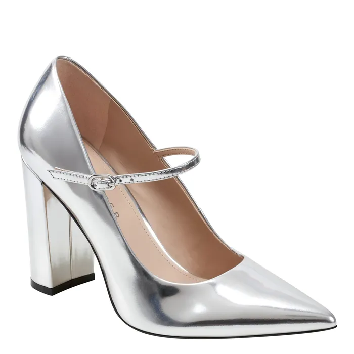Women Heels and Pumps Marc Fisher Artie Mary Jane Pump Silver
