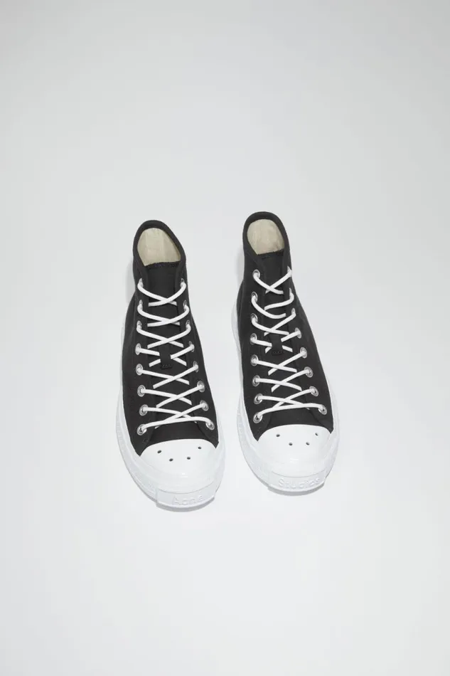 Women High Top Sneakers Blackoff White Acne Studios Shoes