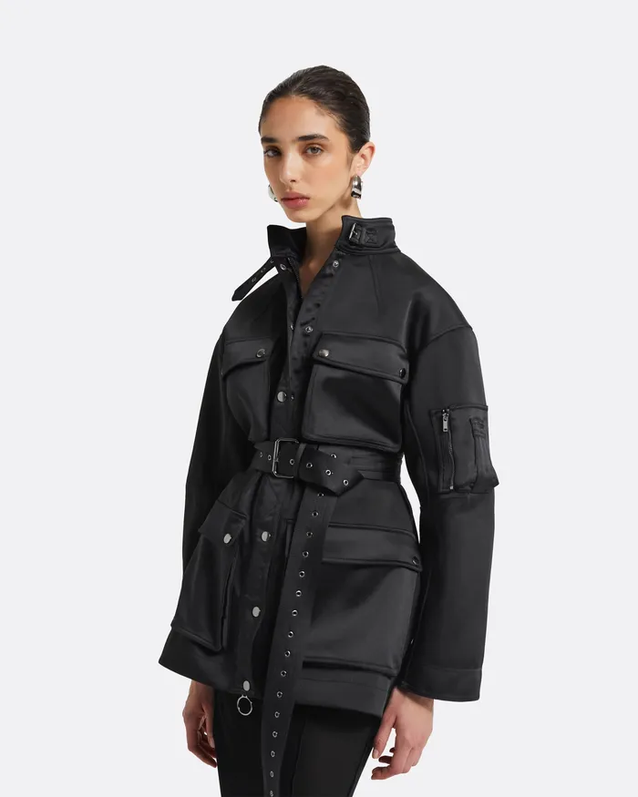 Women Ipek Black Jacket Black Jackets and Coats Safiyaa