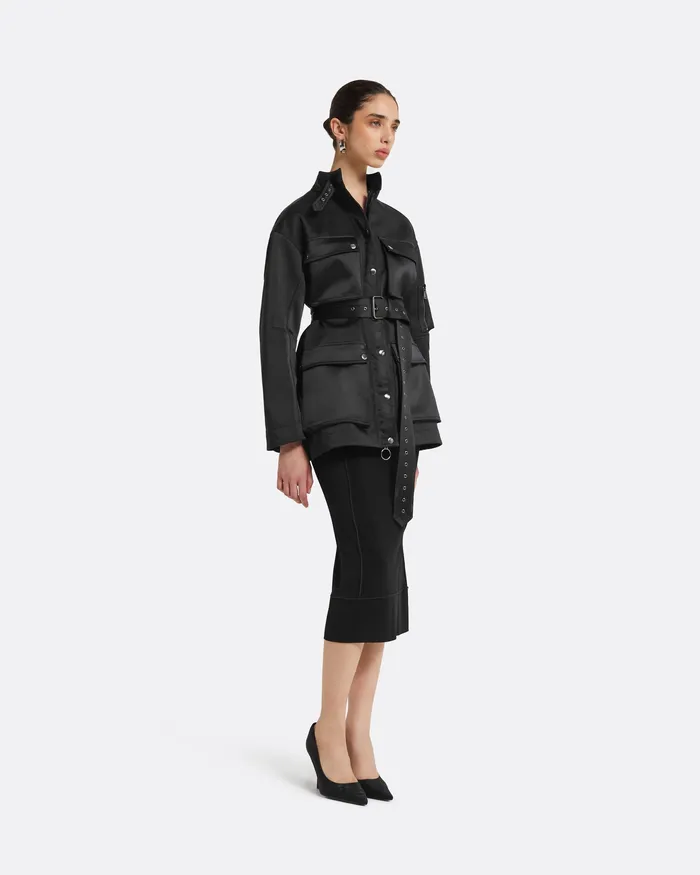 Women Ipek Black Jacket Black Jackets and Coats Safiyaa