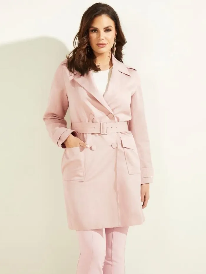Women Jackets Marciano Eco Portland Trench Coat Lilac Mist