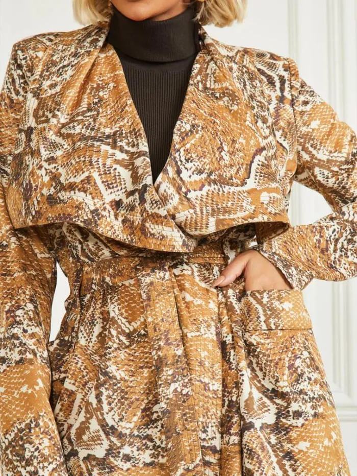 Women Jackets Marciano Hudson Snakeskin Printed CoverUp Secret Skin Print