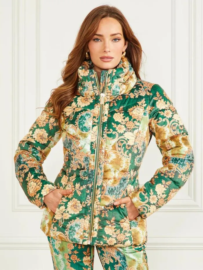 Women Jackets Marciano Katrin Puffer Jacket Heirloom Print