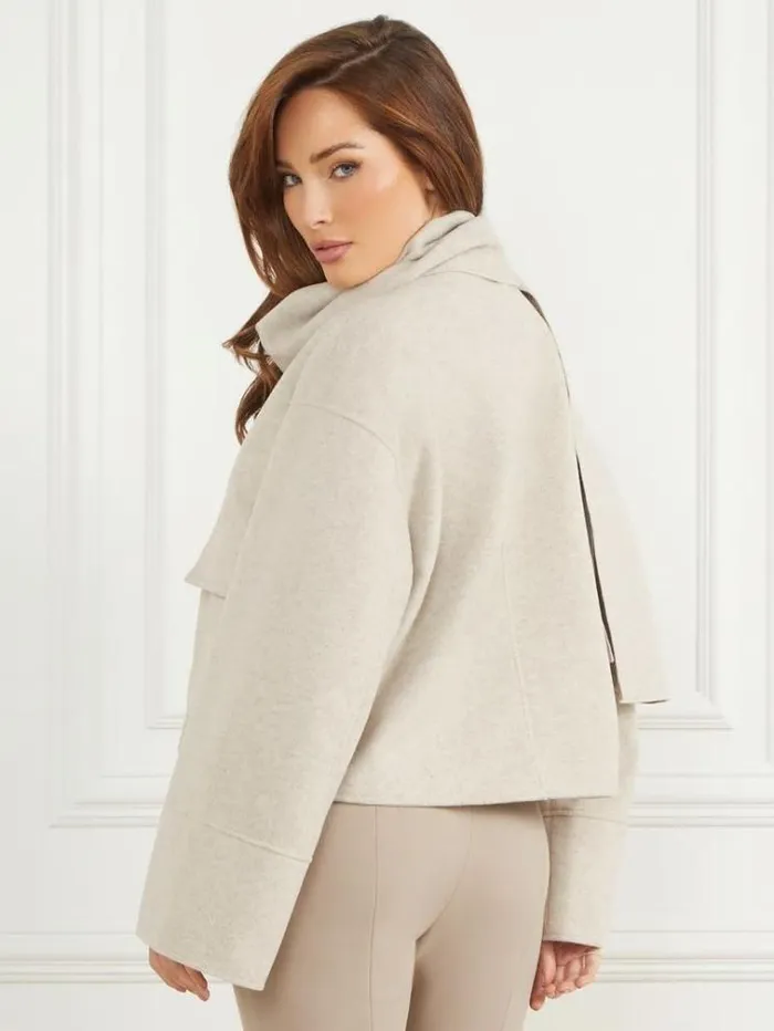 Women Jackets Marciano Mary Jacket And Scarf Set Light Grey Multi Women Jackets Marciano Mary Jacket And Scarf Set Light Grey Multi
