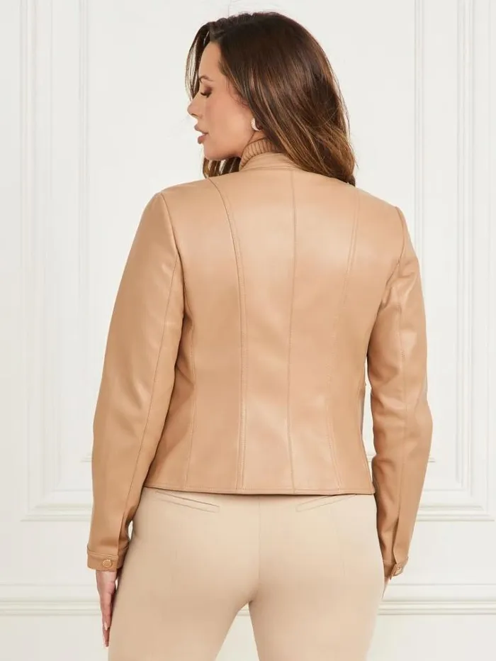Women Jackets Marciano Monica FauxLeather Moto Jacket Blonde Ambition Women Jackets Marciano Monica FauxLeather Moto Jacket Blonde Ambition