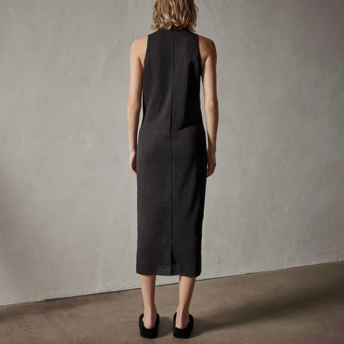 WOMEN James Perse DRESSESJUMPSUITS Dunes Linen Tank Dress Blackblack