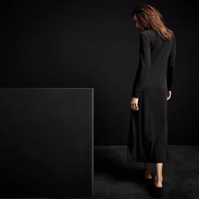 WOMEN James Perse DRESSESJUMPSUITS Open Seam Raglan Dress Black