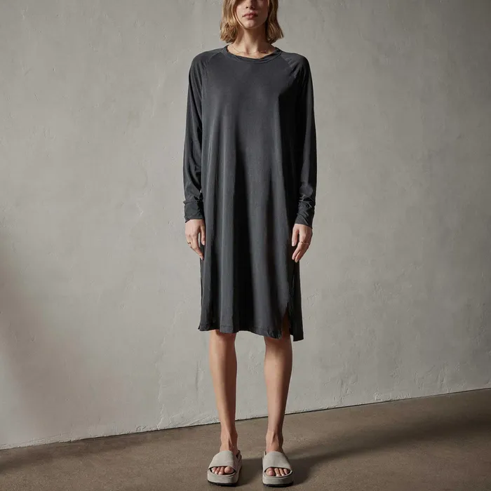 WOMEN James Perse DRESSESJUMPSUITS Relaxed Raglan Dress Magma Pigment