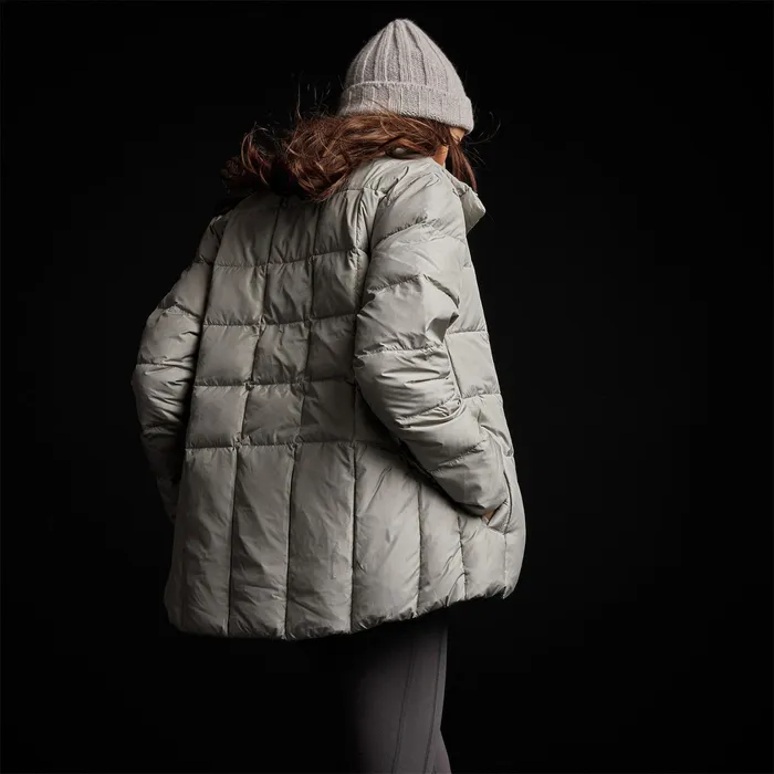 WOMEN James Perse JACKETSOUTERWEAR YOSEMITE Quilted Down Zip Front Jacket Concrete