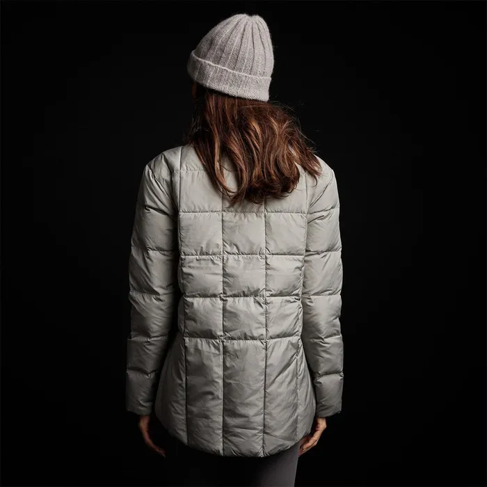 WOMEN James Perse JACKETSOUTERWEAR YOSEMITE Quilted Down Zip Front Jacket Concrete