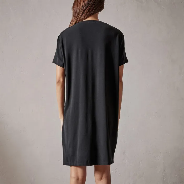 WOMEN James Perse LOUNGE Short Sleeve Saddle Shoulder Sleep Tee Black