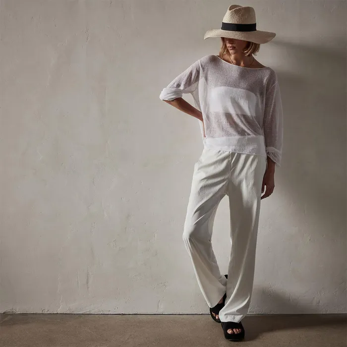 WOMEN James Perse NOVELTY TOPS Soleil Linen Shell Top White
