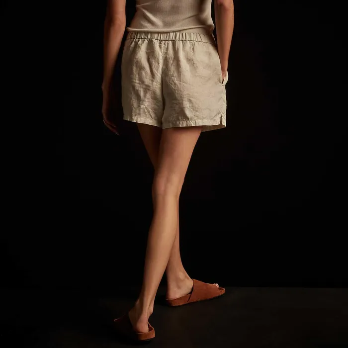 WOMEN James Perse SHORTS Lightweight Linen Short Paste Pigment