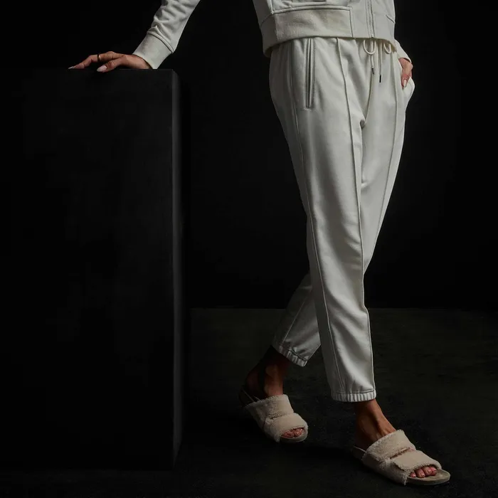 WOMEN James Perse SWEAT TOPSBOTTOMS Piped Track Pant Everest White