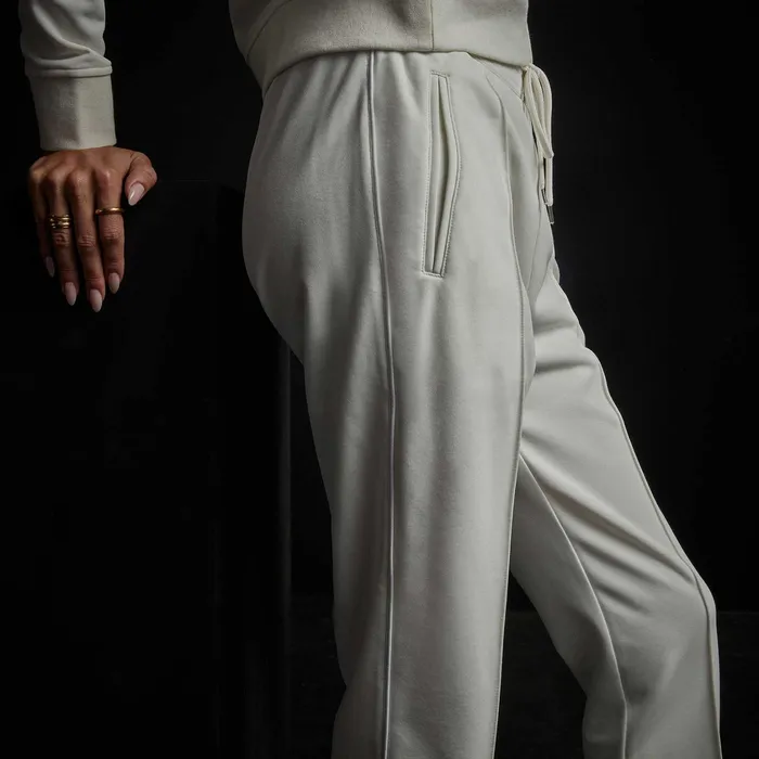 WOMEN James Perse SWEAT TOPSBOTTOMS Piped Track Pant Everest White