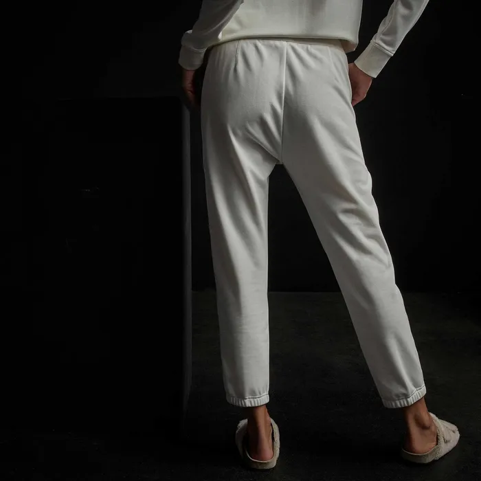 WOMEN James Perse SWEAT TOPSBOTTOMS Piped Track Pant Everest White