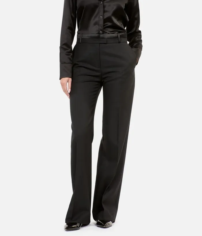 Women Jeans and Pants THE KOOPLES Black Wideleg Suit Trousers