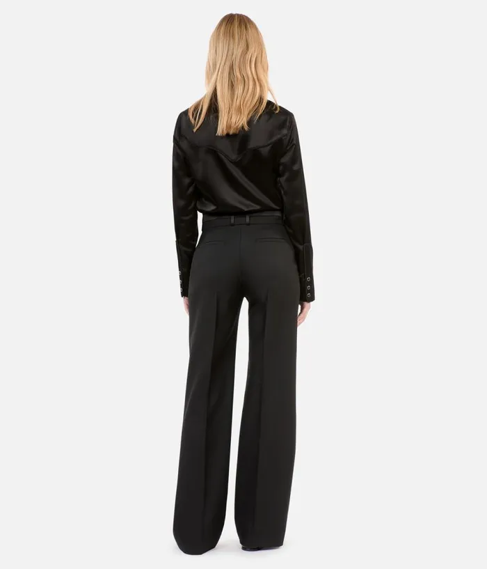 Women Jeans and Pants THE KOOPLES Black Wideleg Suit Trousers