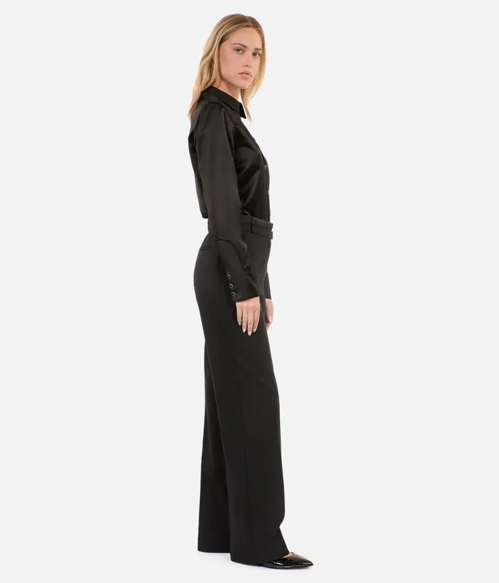 Women Jeans and Pants THE KOOPLES Black Wideleg Suit Trousers