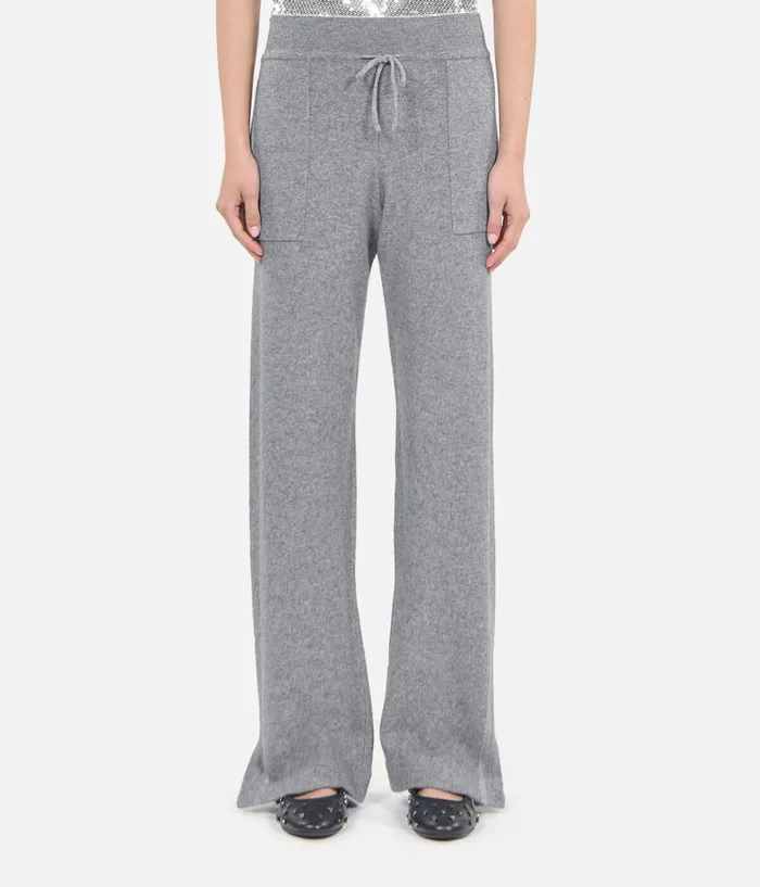 Women Jeans and Pants THE KOOPLES Grey Wool And Cashmere Trousers