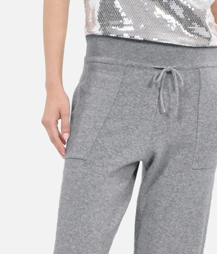 Women Jeans and Pants THE KOOPLES Grey Wool And Cashmere Trousers