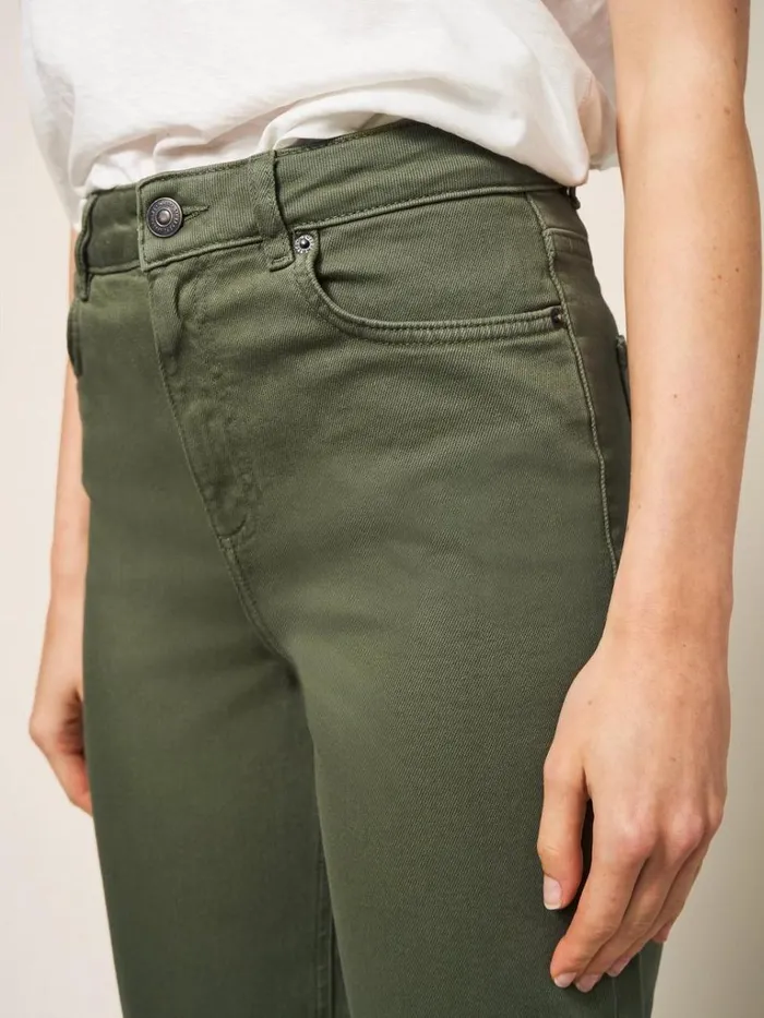 Women JEANS White Stuff Miley Relaxed Straight Jean Mid Green
