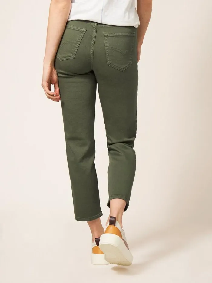 Women JEANS White Stuff Miley Relaxed Straight Jean Mid Green
