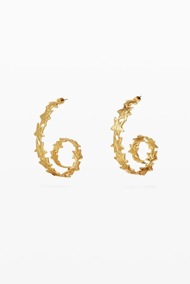 Women Jewellery Desigual Zalio Goldplated Spiral Star Earrings
