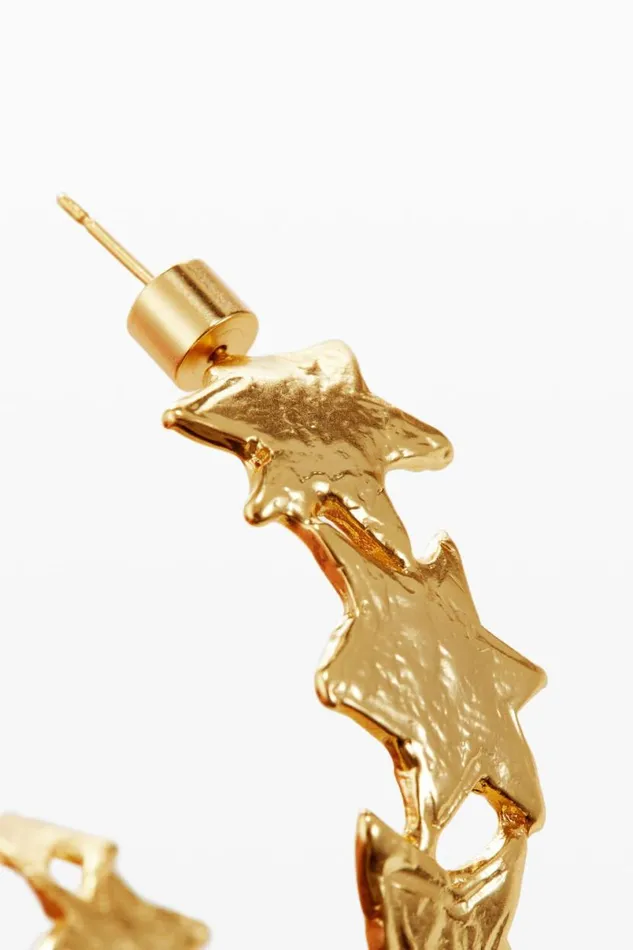Women Jewellery Desigual Zalio Goldplated Spiral Star Earrings