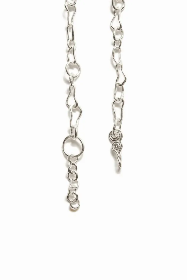 Women Jewellery Desigual Zalio Silver Plated Message Necklace