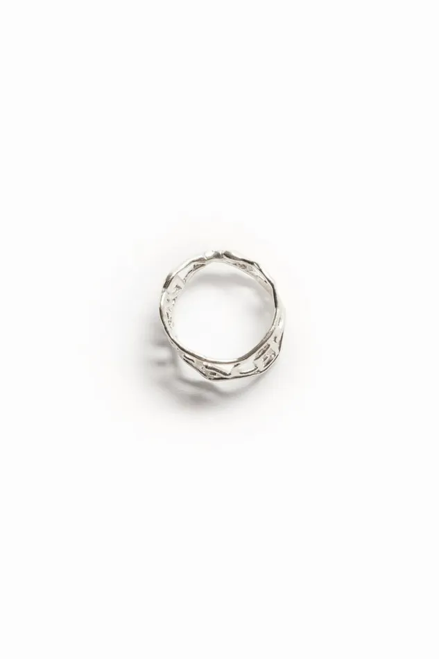 Women Jewellery Desigual Zalio Silver Plated Message Ring