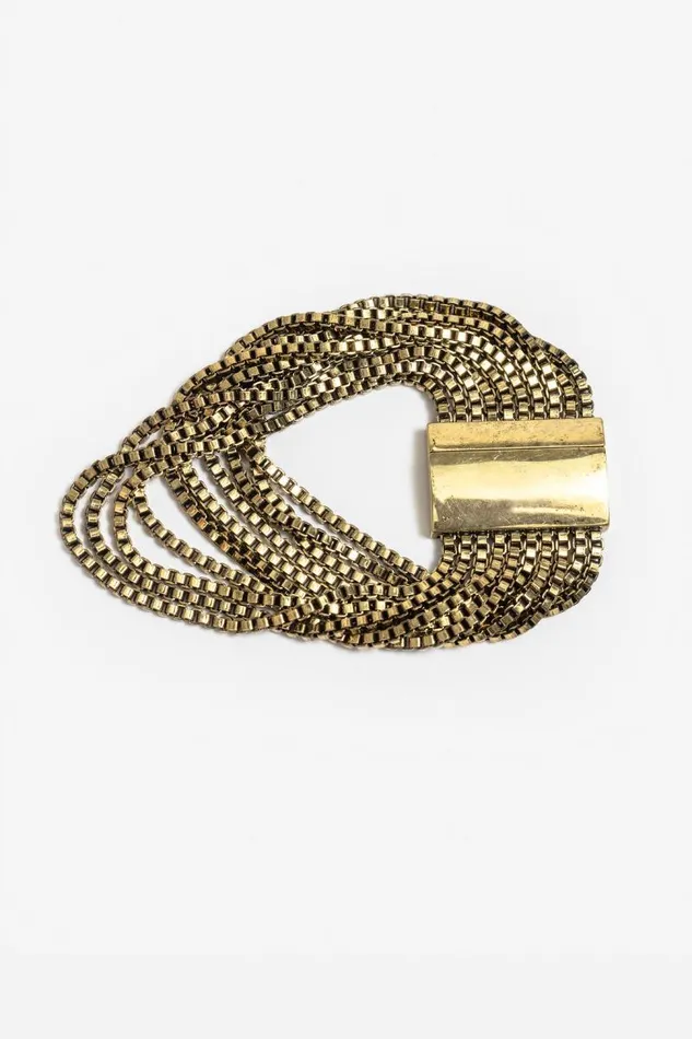 Women Jewelry Johnny Was BOX CHAIN MAGNETIC BRACELET Brass