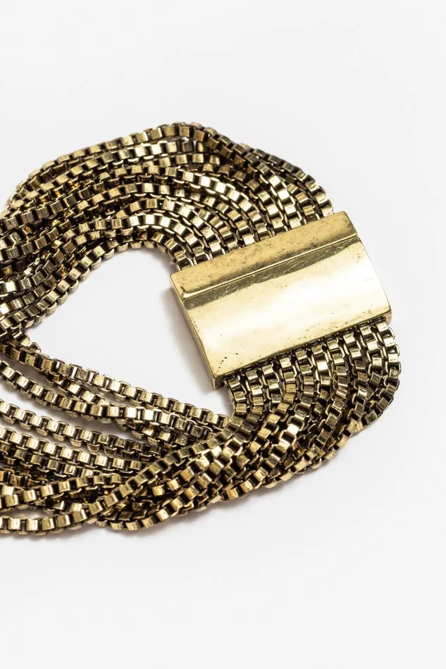 Women Jewelry Johnny Was BOX CHAIN MAGNETIC BRACELET Brass Women Jewelry Johnny Was BOX CHAIN MAGNETIC BRACELET Brass