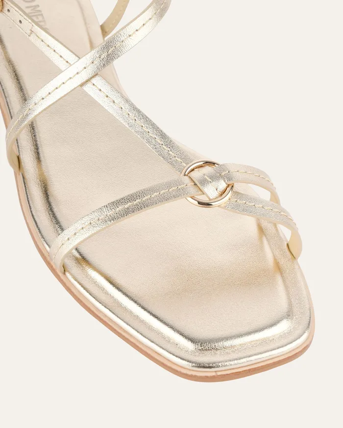 Women jomercer Addi flat sandals soft gold leather FLAT SANDALS