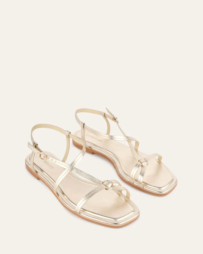 Women jomercer Addi flat sandals soft gold leather FLAT SANDALS