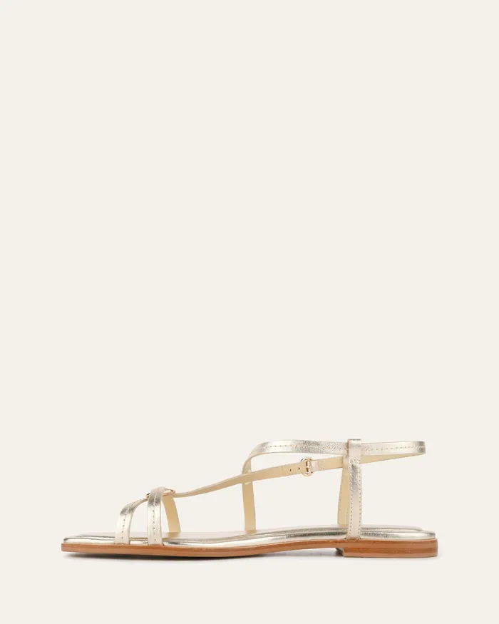 Women jomercer Addi flat sandals soft gold leather FLAT SANDALS