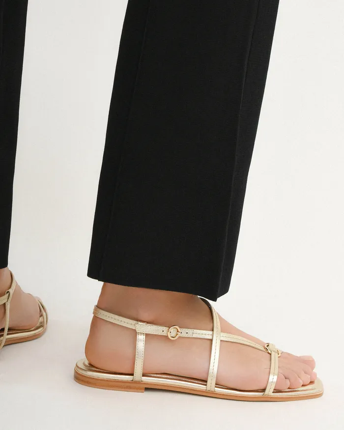 Women jomercer Addi flat sandals soft gold leather FLAT SANDALS