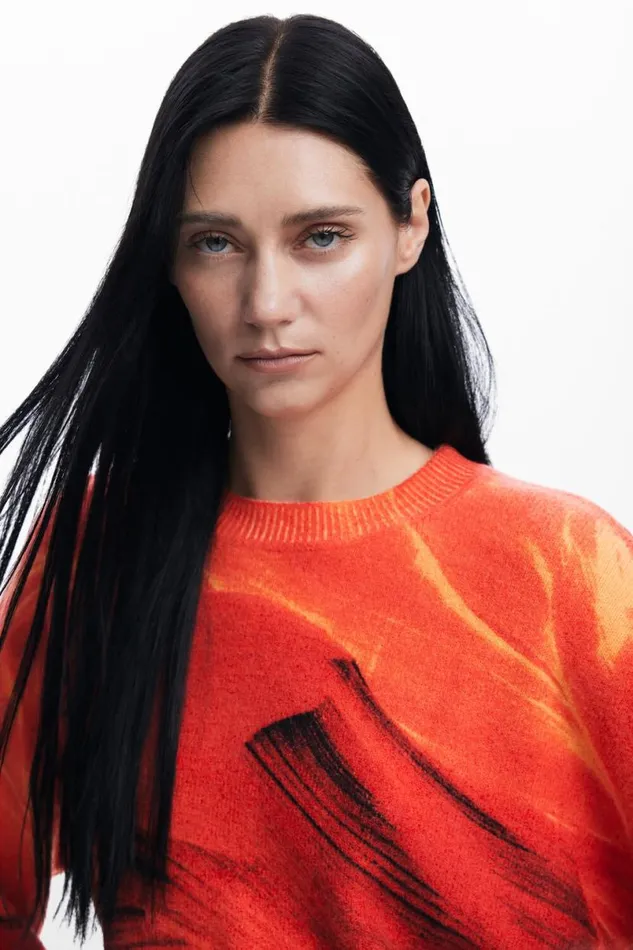 Women Jumpers Desigual Contrast Sweater