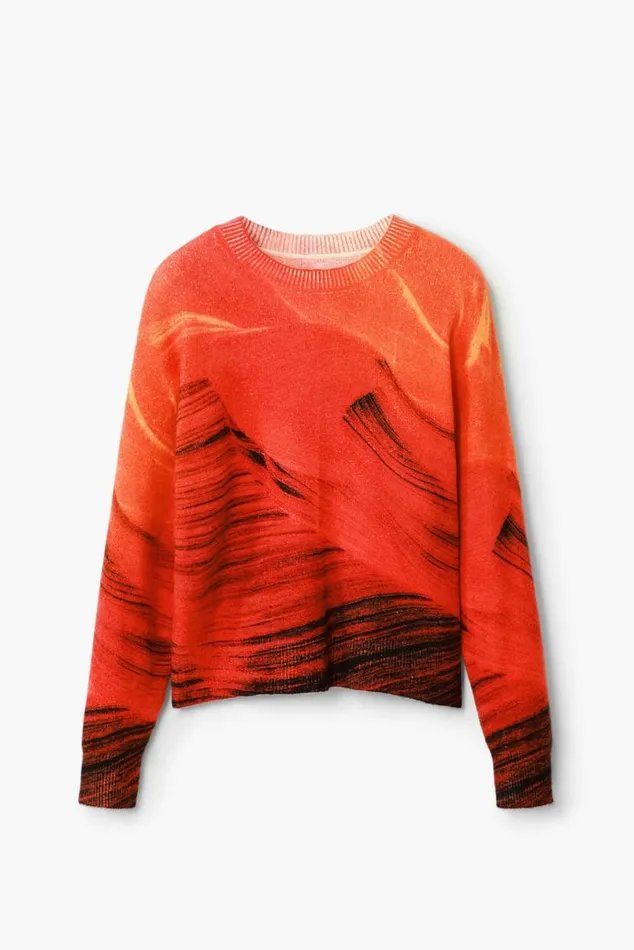 Women Jumpers Desigual Contrast Sweater