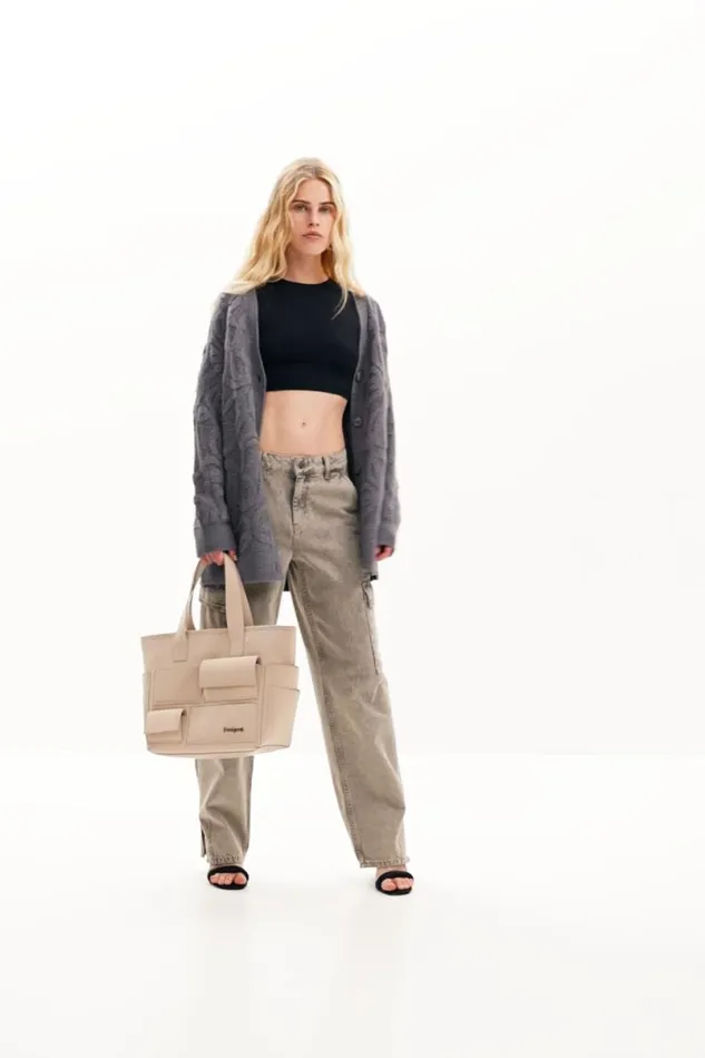 Women Jumpers Desigual Oversized Knit Cardigan